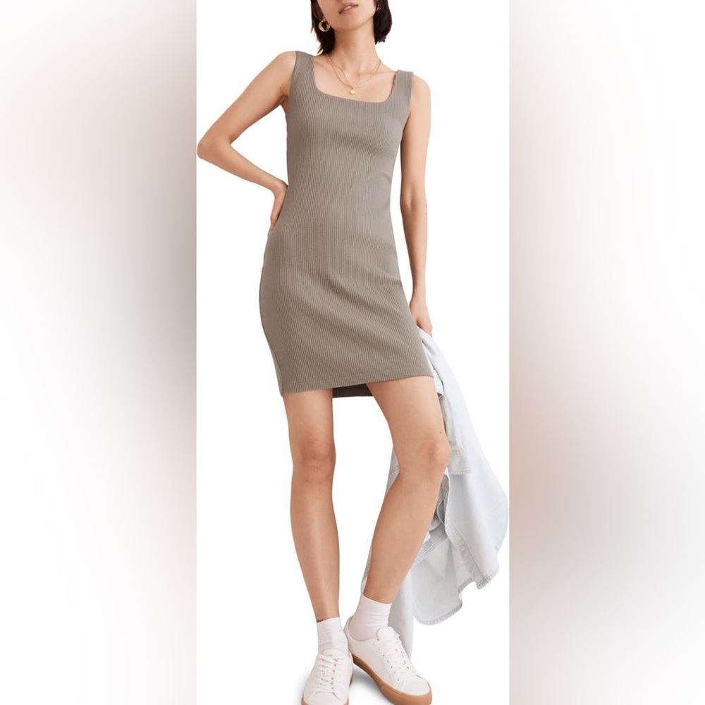 Madewell rib knit bodycon mini dress NWT